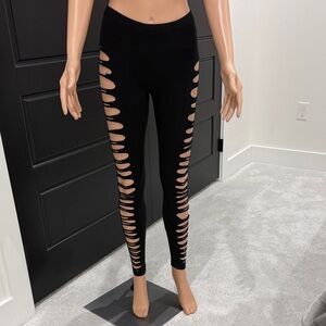 Black Cut-Out Leggings